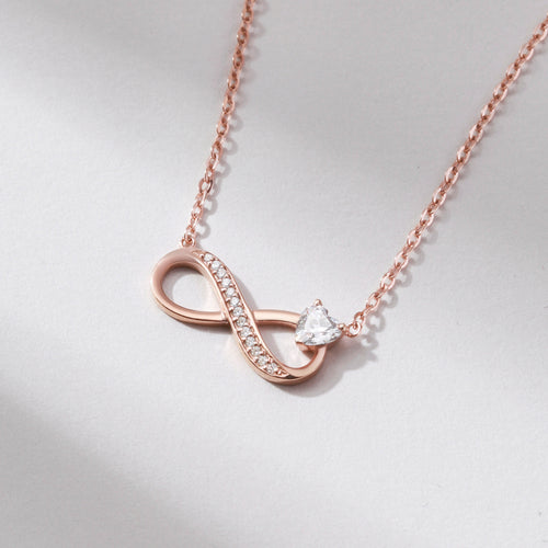 Cubic Zirconia Stone Infinity Necklace